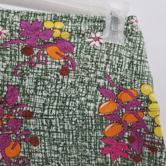 Free People skirt Small daisy floral cherry grape leaf print mini stretch summer - Picture 9 of 14